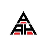 aah-Dreieck-Buchstaben-Logo-Design mit Dreiecksform. Aah-Dreieck-Logo-Design-Monogramm. Aah-Dreieck-Vektor-Logo-Vorlage mit roter Farbe. aah dreieckiges logo einfaches, elegantes und luxuriöses logo. vektor