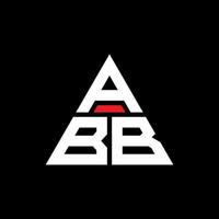 abb-Dreieck-Buchstaben-Logo-Design mit Dreiecksform. ABB-Dreieck-Logo-Design-Monogramm. ABB-Dreieck-Vektor-Logo-Vorlage mit roter Farbe. abb dreieckiges logo einfaches, elegantes und luxuriöses logo. vektor