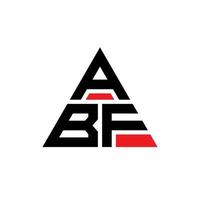 abf triangel bokstavslogotypdesign med triangelform. abf triangel logotyp design monogram. abf triangel vektor logotyp mall med röd färg. abf triangulär logotyp enkel, elegant och lyxig logotyp.