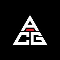 acg-Dreieck-Buchstaben-Logo-Design mit Dreiecksform. ACG-Dreieck-Logo-Design-Monogramm. acg-Dreieck-Vektor-Logo-Vorlage mit roter Farbe. acg dreieckiges Logo einfaches, elegantes und luxuriöses Logo. vektor