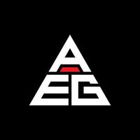 aeg Dreiecksbuchstaben-Logo-Design mit Dreiecksform. AEG-Dreieck-Logo-Design-Monogramm. AEG-Dreieck-Vektor-Logo-Vorlage mit roter Farbe. aeg dreieckiges Logo einfaches, elegantes und luxuriöses Logo. vektor