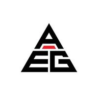 aeg Dreiecksbuchstaben-Logo-Design mit Dreiecksform. AEG-Dreieck-Logo-Design-Monogramm. AEG-Dreieck-Vektor-Logo-Vorlage mit roter Farbe. aeg dreieckiges Logo einfaches, elegantes und luxuriöses Logo. vektor