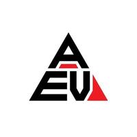 AEV-Dreieck-Buchstaben-Logo-Design mit Dreiecksform. AEV-Dreieck-Logo-Design-Monogramm. AEV-Dreieck-Vektor-Logo-Vorlage mit roter Farbe. aev dreieckiges logo einfaches, elegantes und luxuriöses logo. vektor