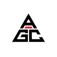 agc triangel bokstavslogotypdesign med triangelform. agc triangel logotyp design monogram. agc triangel vektor logotyp mall med röd färg. agc triangulär logotyp enkel, elegant och lyxig logotyp.