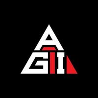 agi-Dreieck-Buchstaben-Logo-Design mit Dreiecksform. Agi-Dreieck-Logo-Design-Monogramm. Agi-Dreieck-Vektor-Logo-Vorlage mit roter Farbe. agi dreieckiges logo einfaches, elegantes und luxuriöses logo. vektor