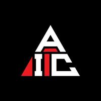 aic-Dreieck-Buchstaben-Logo-Design mit Dreiecksform. AIC-Dreieck-Logo-Design-Monogramm. AIC-Dreieck-Vektor-Logo-Vorlage mit roter Farbe. aic dreieckiges logo einfaches, elegantes und luxuriöses logo. vektor