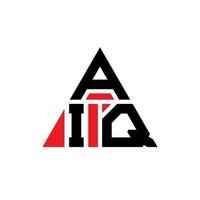 aiq triangel bokstavslogotypdesign med triangelform. aiq triangel logotyp design monogram. aiq triangel vektor logotyp mall med röd färg. aiq triangulär logotyp enkel, elegant och lyxig logotyp.