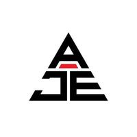 aje Dreiecksbuchstaben-Logo-Design mit Dreiecksform. aje Dreieck-Logo-Design-Monogramm. aje Dreieck-Vektor-Logo-Vorlage mit roter Farbe. aje dreieckiges Logo einfaches, elegantes und luxuriöses Logo. vektor