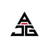 ajg triangel bokstavslogotypdesign med triangelform. ajg triangel logotyp design monogram. ajg triangel vektor logotyp mall med röd färg. ajg triangulär logotyp enkel, elegant och lyxig logotyp.