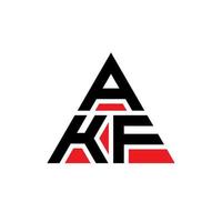 akf-Dreieck-Buchstaben-Logo-Design mit Dreiecksform. akf-Dreieck-Logo-Design-Monogramm. akf-Dreieck-Vektor-Logo-Vorlage mit roter Farbe. akf dreieckiges Logo einfaches, elegantes und luxuriöses Logo. vektor