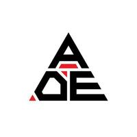 aoe-Dreieck-Buchstaben-Logo-Design mit Dreiecksform. AOE-Dreieck-Logo-Design-Monogramm. AOE-Dreieck-Vektor-Logo-Vorlage mit roter Farbe. aoe dreieckiges logo einfaches, elegantes und luxuriöses logo. vektor