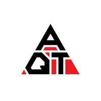 aqt-Dreieck-Buchstaben-Logo-Design mit Dreiecksform. aqt-Dreieck-Logo-Design-Monogramm. aqt-Dreieck-Vektor-Logo-Vorlage mit roter Farbe. aqt dreieckiges Logo einfaches, elegantes und luxuriöses Logo. vektor