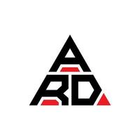 ard-Dreieck-Buchstaben-Logo-Design mit Dreiecksform. ard-Dreieck-Logo-Design-Monogramm. ard-Dreieck-Vektor-Logo-Vorlage mit roter Farbe. ard dreieckiges Logo einfaches, elegantes und luxuriöses Logo. vektor