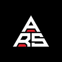 ars-Dreieck-Buchstaben-Logo-Design mit Dreiecksform. ars-Dreieck-Logo-Design-Monogramm. ars-Dreieck-Vektor-Logo-Vorlage mit roter Farbe. ars dreieckiges Logo einfaches, elegantes und luxuriöses Logo. vektor