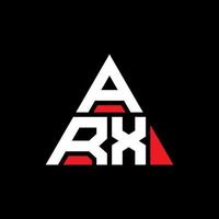 arx Dreiecksbuchstaben-Logo-Design mit Dreiecksform. Arx-Dreieck-Logo-Design-Monogramm. Arx-Dreieck-Vektor-Logo-Vorlage mit roter Farbe. arx dreieckiges Logo einfaches, elegantes und luxuriöses Logo. vektor