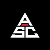 asc triangel bokstavslogotypdesign med triangelform. asc triangel logotyp design monogram. asc triangel vektor logotyp mall med röd färg. asc triangulär logotyp enkel, elegant och lyxig logotyp.