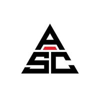 Asc-Dreieck-Buchstaben-Logo-Design mit Dreiecksform. Asc-Dreieck-Logo-Design-Monogramm. Asc-Dreieck-Vektor-Logo-Vorlage mit roter Farbe. asc dreieckiges Logo einfaches, elegantes und luxuriöses Logo. vektor