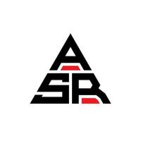 asr-Dreieck-Buchstaben-Logo-Design mit Dreiecksform. Asr-Dreieck-Logo-Design-Monogramm. asr-Dreieck-Vektor-Logo-Vorlage mit roter Farbe. asr dreieckiges Logo einfaches, elegantes und luxuriöses Logo. vektor