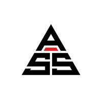 Arsch-Dreieck-Buchstaben-Logo-Design mit Dreiecksform. Arschdreieck-Logo-Design-Monogramm. Arsch-Dreieck-Vektor-Logo-Vorlage mit roter Farbe. Arsch dreieckiges Logo einfaches, elegantes und luxuriöses Logo. vektor