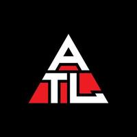 atl triangel bokstavslogotypdesign med triangelform. atl triangel logotyp design monogram. atl triangel vektor logotyp mall med röd färg. atl triangulär logotyp enkel, elegant och lyxig logotyp.