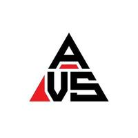 avs-Dreieck-Buchstaben-Logo-Design mit Dreiecksform. AVS-Dreieck-Logo-Design-Monogramm. avs-Dreieck-Vektor-Logo-Vorlage mit roter Farbe. avs dreieckiges Logo einfaches, elegantes und luxuriöses Logo. vektor