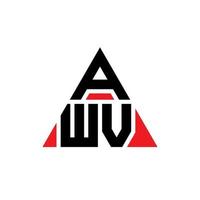 awv Dreiecksbuchstaben-Logo-Design mit Dreiecksform. awv-Dreieck-Logo-Design-Monogramm. awv-Dreieck-Vektor-Logo-Vorlage mit roter Farbe. awv dreieckiges Logo einfaches, elegantes und luxuriöses Logo. vektor