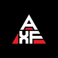 axf Dreiecksbuchstaben-Logo-Design mit Dreiecksform. Axf-Dreieck-Logo-Design-Monogramm. axf-Dreieck-Vektor-Logo-Vorlage mit roter Farbe. axf dreieckiges Logo einfaches, elegantes und luxuriöses Logo. vektor