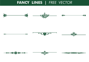 Dekorativa Fancy Lines Free Vector