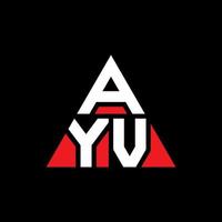 ayv Dreiecksbuchstaben-Logo-Design mit Dreiecksform. ayv-Dreieck-Logo-Design-Monogramm. Ayv-Dreieck-Vektor-Logo-Vorlage mit roter Farbe. ayv dreieckiges Logo einfaches, elegantes und luxuriöses Logo. vektor