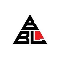 bbl triangel bokstavslogotypdesign med triangelform. bbl triangel logotyp design monogram. bbl triangel vektor logotyp mall med röd färg. bbl triangulär logotyp enkel, elegant och lyxig logotyp.