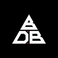 bdb-Dreieck-Buchstaben-Logo-Design mit Dreiecksform. Bdb-Dreieck-Logo-Design-Monogramm. Bdb-Dreieck-Vektor-Logo-Vorlage mit roter Farbe. dreieckiges bdb-logo einfaches, elegantes und luxuriöses logo. vektor