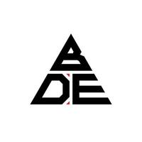 bd-Dreieck-Buchstaben-Logo-Design mit Dreiecksform. bde-Dreieck-Logo-Design-Monogramm. bde-Dreieck-Vektor-Logo-Vorlage mit roter Farbe. bde dreieckiges Logo einfaches, elegantes und luxuriöses Logo. vektor