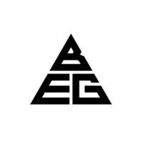 Beg Dreiecksbrief-Logo-Design mit Dreiecksform. betteln Sie Dreieck-Logo-Design-Monogramm. betteln Dreieck Vektor-Logo-Vorlage mit roter Farbe. betteln dreieckiges Logo einfaches, elegantes und luxuriöses Logo. vektor