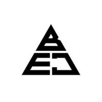 bej triangel bokstavslogotypdesign med triangelform. bej triangel logotyp design monogram. bej triangel vektor logotyp mall med röd färg. bej triangulär logotyp enkel, elegant och lyxig logotyp.