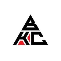 bkc-Dreieck-Buchstaben-Logo-Design mit Dreiecksform. bkc-Dreieck-Logo-Design-Monogramm. bkc-Dreieck-Vektor-Logo-Vorlage mit roter Farbe. bkc dreieckiges Logo einfaches, elegantes und luxuriöses Logo. vektor