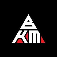 bkm Dreiecksbuchstaben-Logo-Design mit Dreiecksform. bkm-Dreieck-Logo-Design-Monogramm. bkm-Dreieck-Vektor-Logo-Vorlage mit roter Farbe. bkm dreieckiges Logo einfaches, elegantes und luxuriöses Logo. vektor