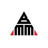 bmm-Dreieck-Buchstaben-Logo-Design mit Dreiecksform. Bmm-Dreieck-Logo-Design-Monogramm. bmm dreieck vektor logo vorlage mit roter farbe. bmm dreieckiges logo einfaches, elegantes und luxuriöses logo.