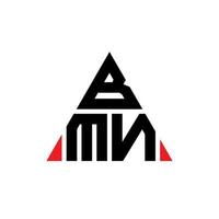bmn Dreiecksbuchstaben-Logo-Design mit Dreiecksform. bmn dreieck logo design monogramm. Bmn-Dreieck-Vektor-Logo-Vorlage mit roter Farbe. bmn dreieckiges logo einfaches, elegantes und luxuriöses logo. vektor