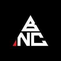 bnc-Dreieck-Buchstaben-Logo-Design mit Dreiecksform. bnc-Dreieck-Logo-Design-Monogramm. BNC-Dreieck-Vektor-Logo-Vorlage mit roter Farbe. dreieckiges bnc-logo einfaches, elegantes und luxuriöses logo. vektor