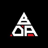 Boa-Dreieck-Buchstaben-Logo-Design mit Dreiecksform. Boa-Dreieck-Logo-Design-Monogramm. Boa-Dreieck-Vektor-Logo-Vorlage mit roter Farbe. Boa dreieckiges Logo einfaches, elegantes und luxuriöses Logo. vektor