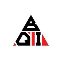 bqi-Dreieck-Buchstaben-Logo-Design mit Dreiecksform. bqi-Dreieck-Logo-Design-Monogramm. bqi-Dreieck-Vektor-Logo-Vorlage mit roter Farbe. bqi dreieckiges Logo einfaches, elegantes und luxuriöses Logo. vektor