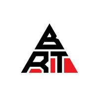 brt-Dreieck-Buchstaben-Logo-Design mit Dreiecksform. BRT-Dreieck-Logo-Design-Monogramm. BRT-Dreieck-Vektor-Logo-Vorlage mit roter Farbe. brt dreieckiges Logo einfaches, elegantes und luxuriöses Logo. vektor
