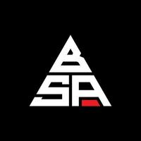 bsa-Dreieck-Buchstaben-Logo-Design mit Dreiecksform. BSA-Dreieck-Logo-Design-Monogramm. BSA-Dreieck-Vektor-Logo-Vorlage mit roter Farbe. bsa dreieckiges logo einfaches, elegantes und luxuriöses logo. vektor