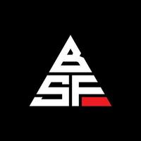 bsf-Dreieck-Buchstaben-Logo-Design mit Dreiecksform. bsf-Dreieck-Logo-Design-Monogramm. bsf-Dreieck-Vektor-Logo-Vorlage mit roter Farbe. bsf dreieckiges Logo einfaches, elegantes und luxuriöses Logo. vektor