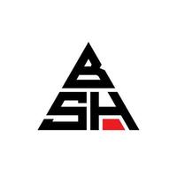 bsh Dreiecksbuchstaben-Logo-Design mit Dreiecksform. bsh-Dreieck-Logo-Design-Monogramm. BSH-Dreieck-Vektor-Logo-Vorlage mit roter Farbe. bsh dreieckiges Logo einfaches, elegantes und luxuriöses Logo. vektor