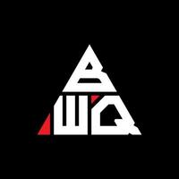 bwq Dreiecksbuchstaben-Logo-Design mit Dreiecksform. bwq-Dreieck-Logo-Design-Monogramm. bwq dreieck vektor logo vorlage mit roter farbe. bwq dreieckiges Logo einfaches, elegantes und luxuriöses Logo.