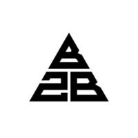 bzb-Dreieck-Buchstaben-Logo-Design mit Dreiecksform. bzb-Dreieck-Logo-Design-Monogramm. bzb-Dreieck-Vektor-Logo-Vorlage mit roter Farbe. bzb dreieckiges Logo einfaches, elegantes und luxuriöses Logo. vektor