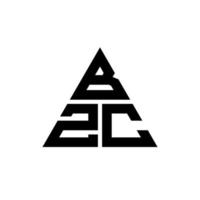bzc-Dreieck-Buchstaben-Logo-Design mit Dreiecksform. bzc-Dreieck-Logo-Design-Monogramm. bzc-Dreieck-Vektor-Logo-Vorlage mit roter Farbe. bzc dreieckiges Logo einfaches, elegantes und luxuriöses Logo. vektor