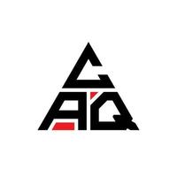 caq Dreiecksbuchstaben-Logo-Design mit Dreiecksform. Caq-Dreieck-Logo-Design-Monogramm. Caq-Dreieck-Vektor-Logo-Vorlage mit roter Farbe. caq dreieckiges logo einfaches, elegantes und luxuriöses logo. vektor