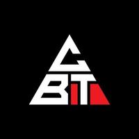 CBT-Dreieck-Buchstaben-Logo-Design mit Dreiecksform. CBT-Dreieck-Logo-Design-Monogramm. CBT-Dreieck-Vektor-Logo-Vorlage mit roter Farbe. cbt dreieckiges logo einfaches, elegantes und luxuriöses logo. vektor